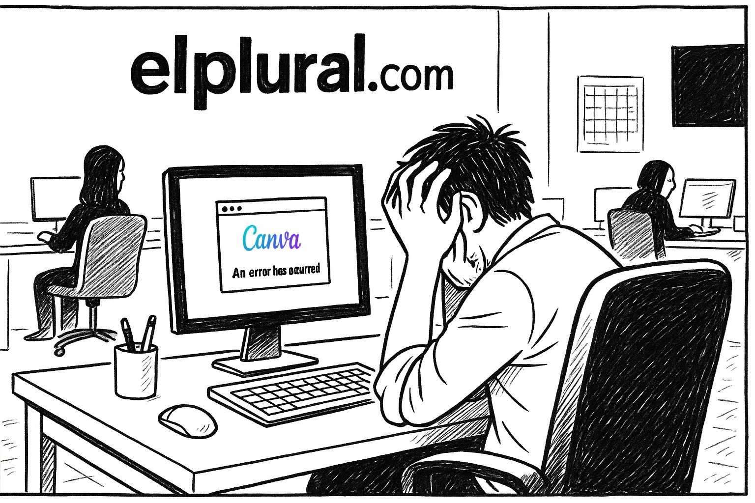 Aquí debería ir un montaje de Canva, pero no funciona. Viñeta propia. 