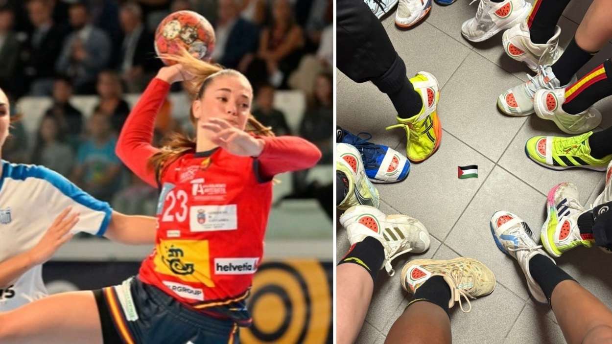 El gesto de las Guerreras en su partido ante Israel: una sandía en la zapatilla como muestra de apoyo a Palestina