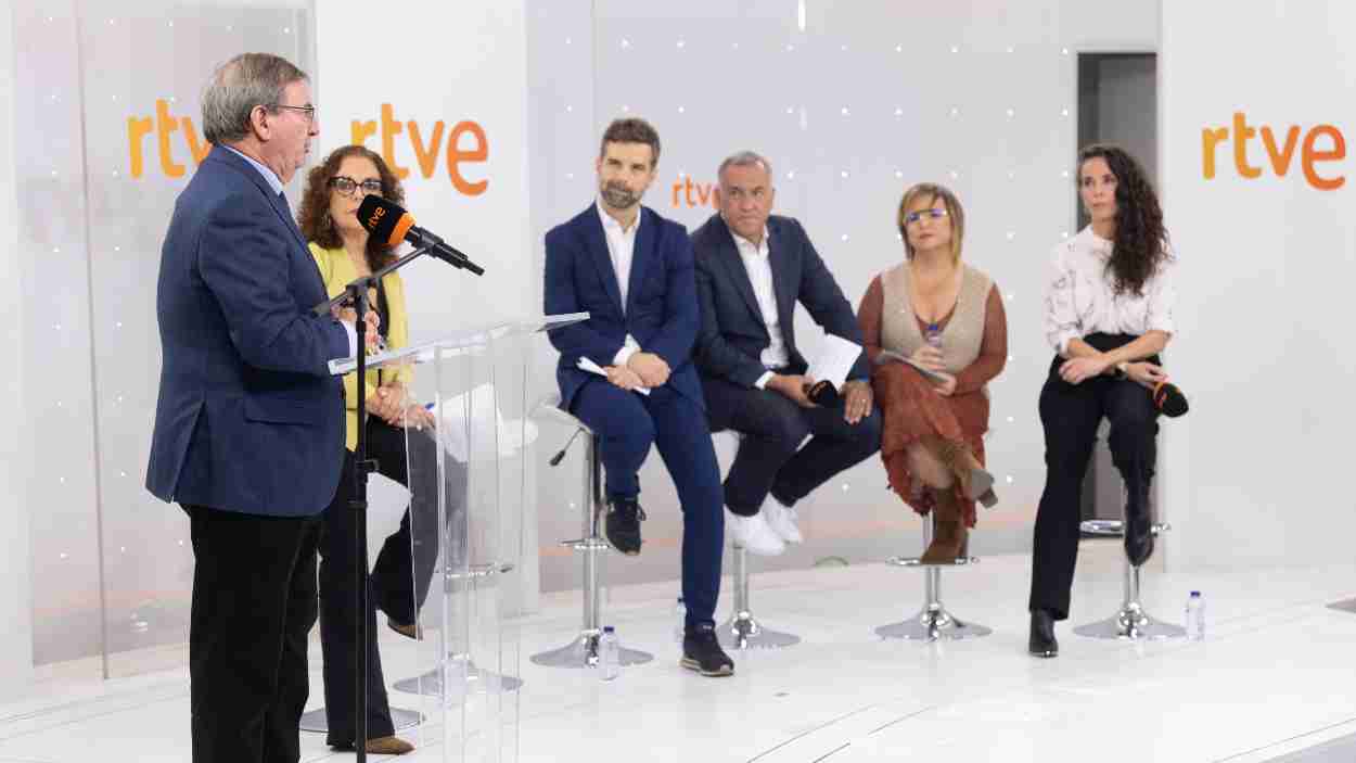 Firma de convenio de colaboración entre RTVE y la Secretaría de Estado de Memoria Democrática. Europa Press.