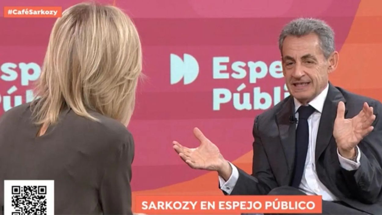 Nicolas Sarkozy en 'Espejo Público'. Atresmedia