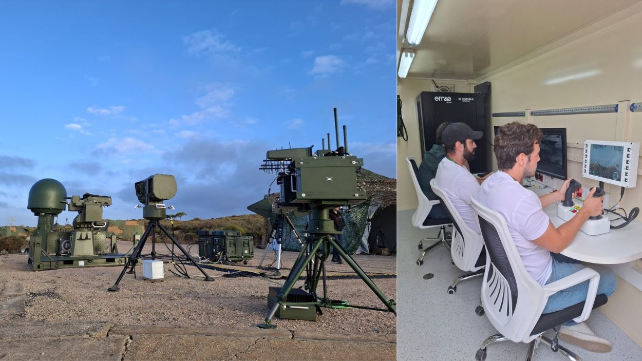 Desarrollo de los ejercicios militares ATLAS25 donde Indra pone a prueba sus sistemas antidrones