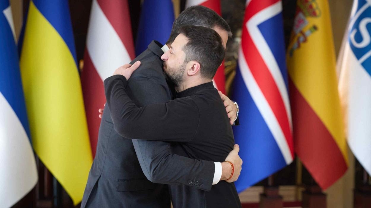 Pedro Sánchez y Volodimir Zelenski. EP/Archivo.
