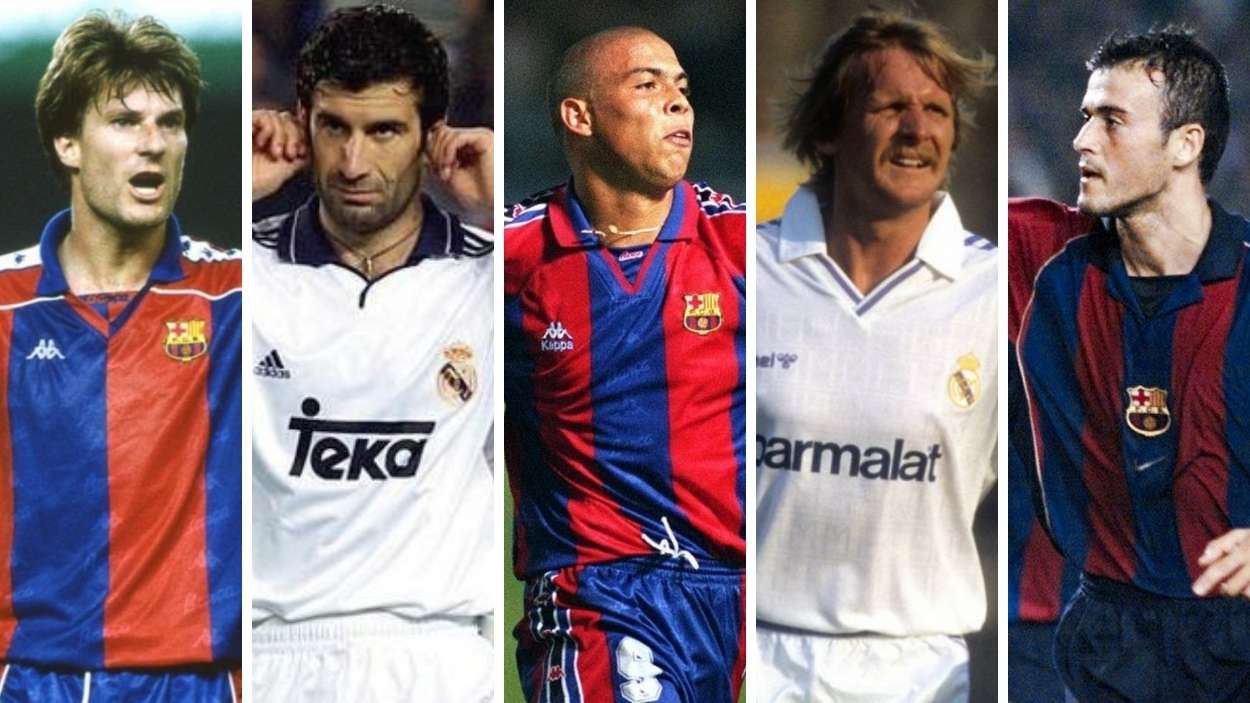 No solo fue Figo estos son los jugadores que han vestido las camisetas del Real Madrid y FC Barcelona