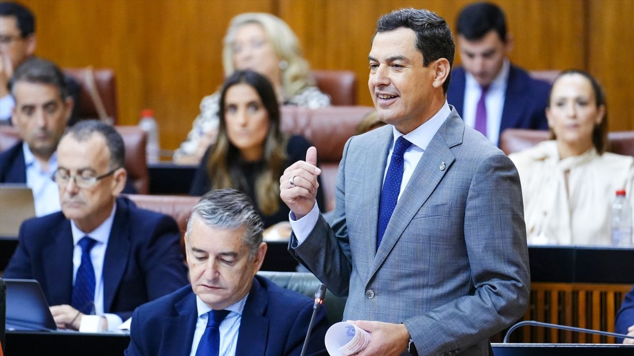Presidente de la Junta de Andalucía en su intervención en la sesión de control del Parlamento / EP