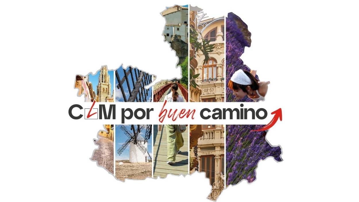 Logo de la campaña 'Castilla-La Mancha por Buen Camino'. PSOE C-LM.