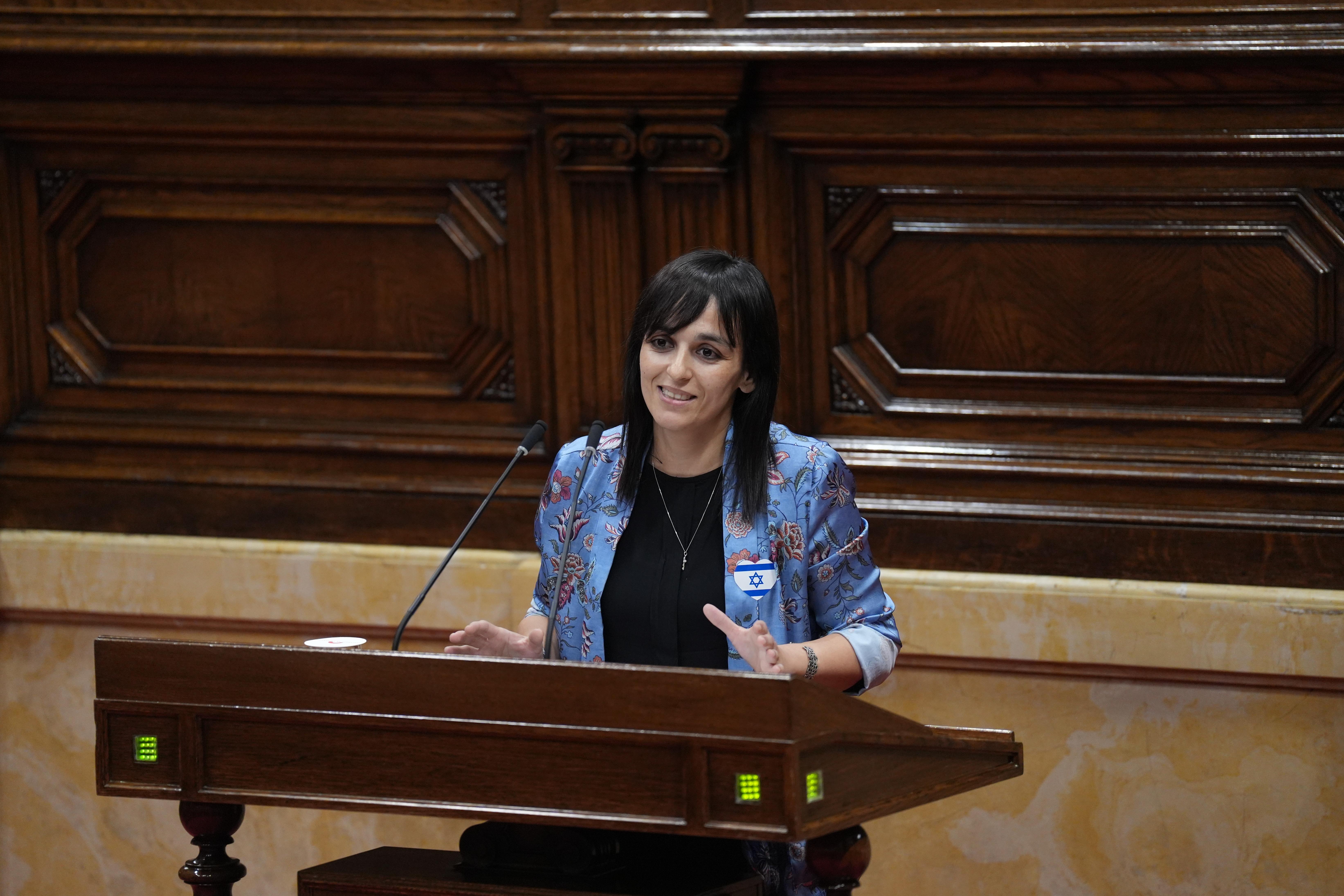 La diputada de Aliança Catalana, Silvia Orriols, durante la primera jornada del Debate de Política General, en el Parlament. David Zorrakino / EP