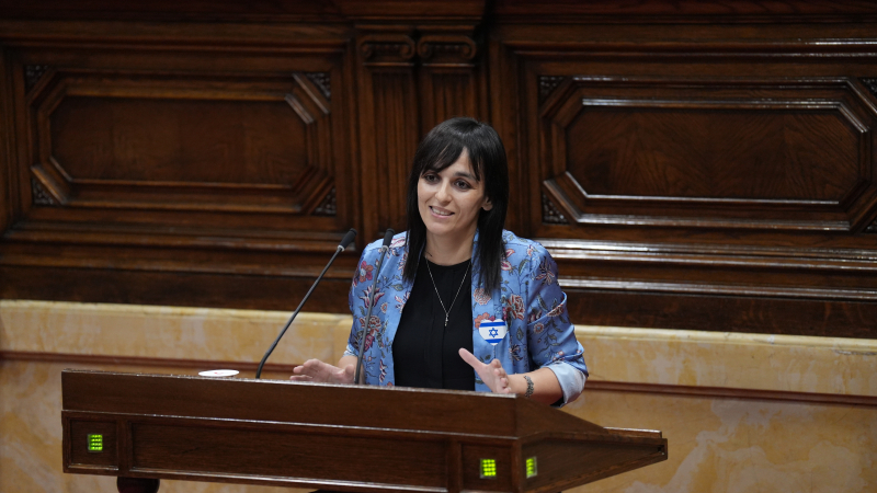 La diputada de Aliança Catalana, Silvia Orriols, durante la primera jornada del Debate de Política General, en el Parlament. David Zorrakino / EP La diputada de Aliança Catalana, Silvia Orriols, durante la primera jornada del Debate de Política General, en el Parlament. David Zorrakino / EP