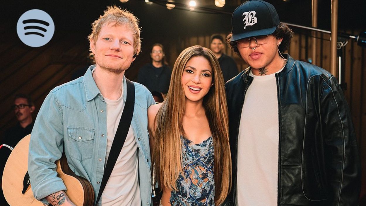 Ed Sheeran, Shakira y Beéle en Spotify Anniversary. @shakira. Ed Sheeran, Shakira y Beéle en Spotify Anniversary. @shakira.
