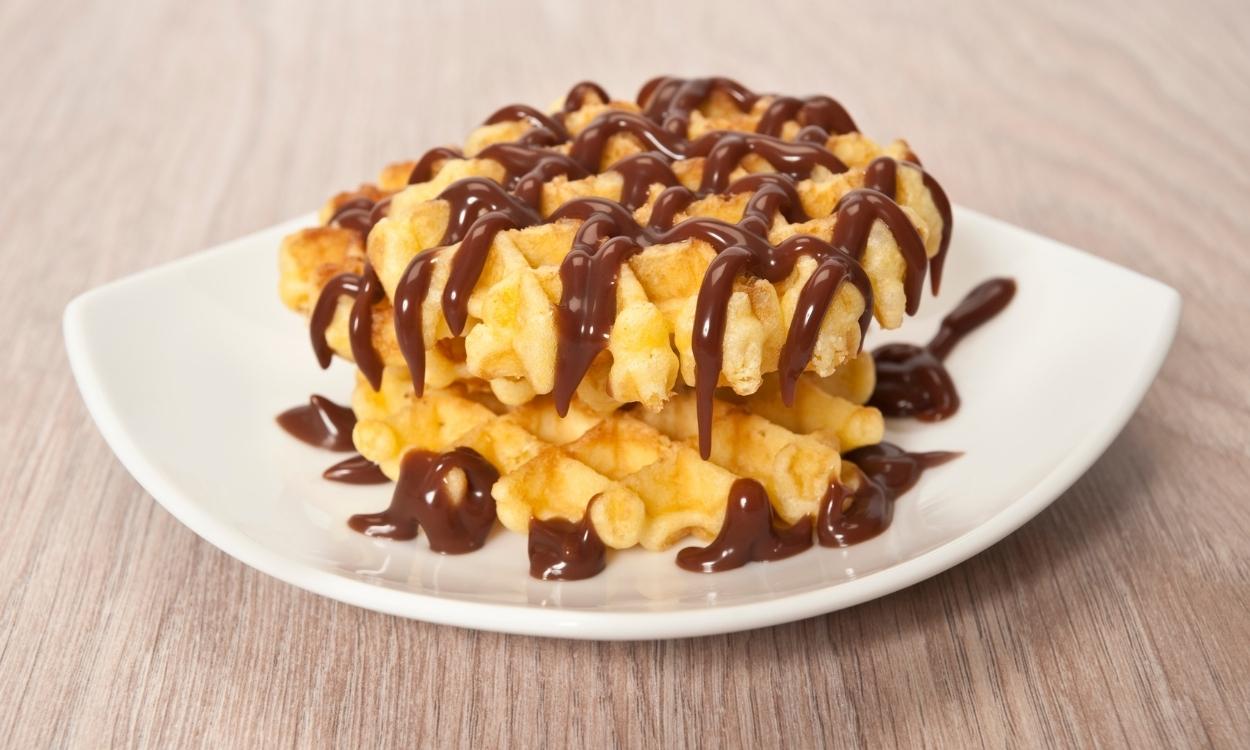 Gofres con chocolate Gofres con chocolate