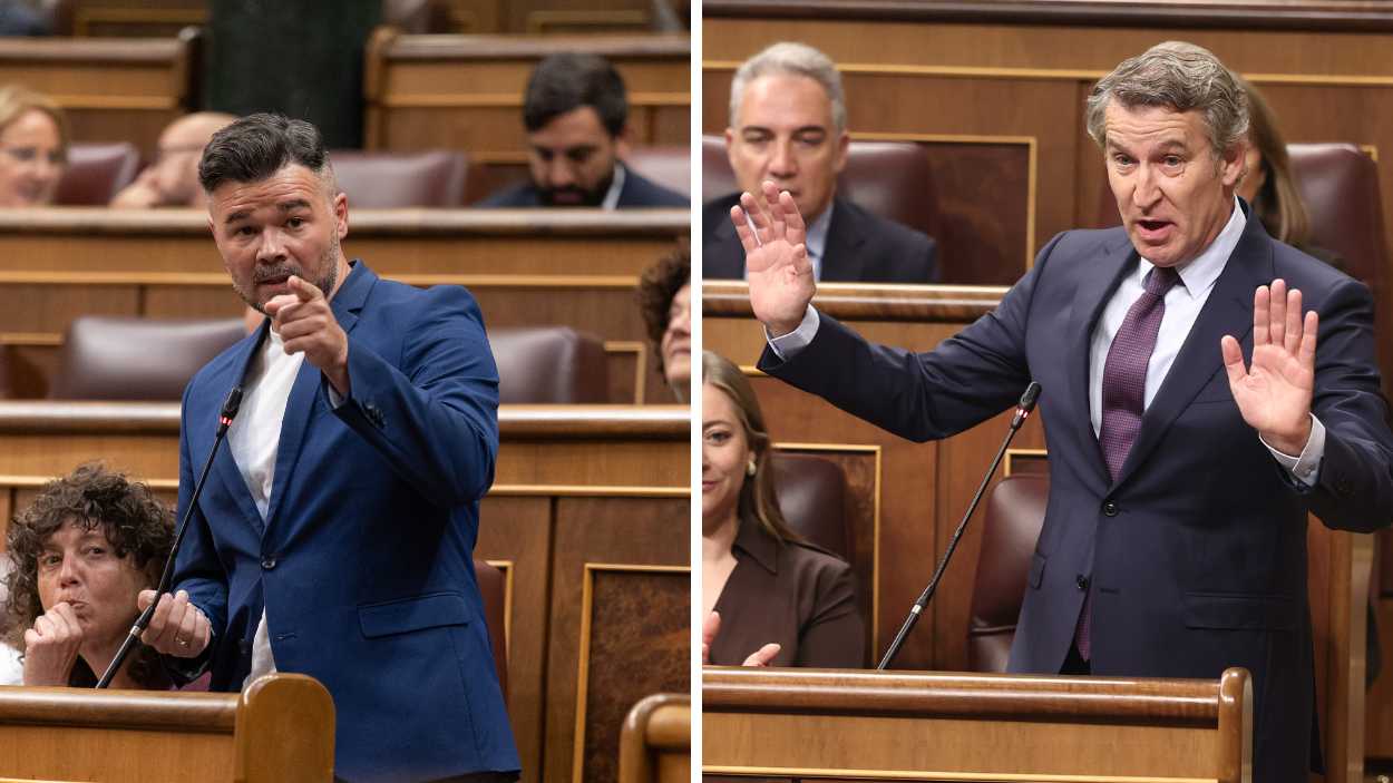 Gabriel Rufián y Alberto Núñez Feijóo Gabriel Rufián y Alberto Núñez Feijóo