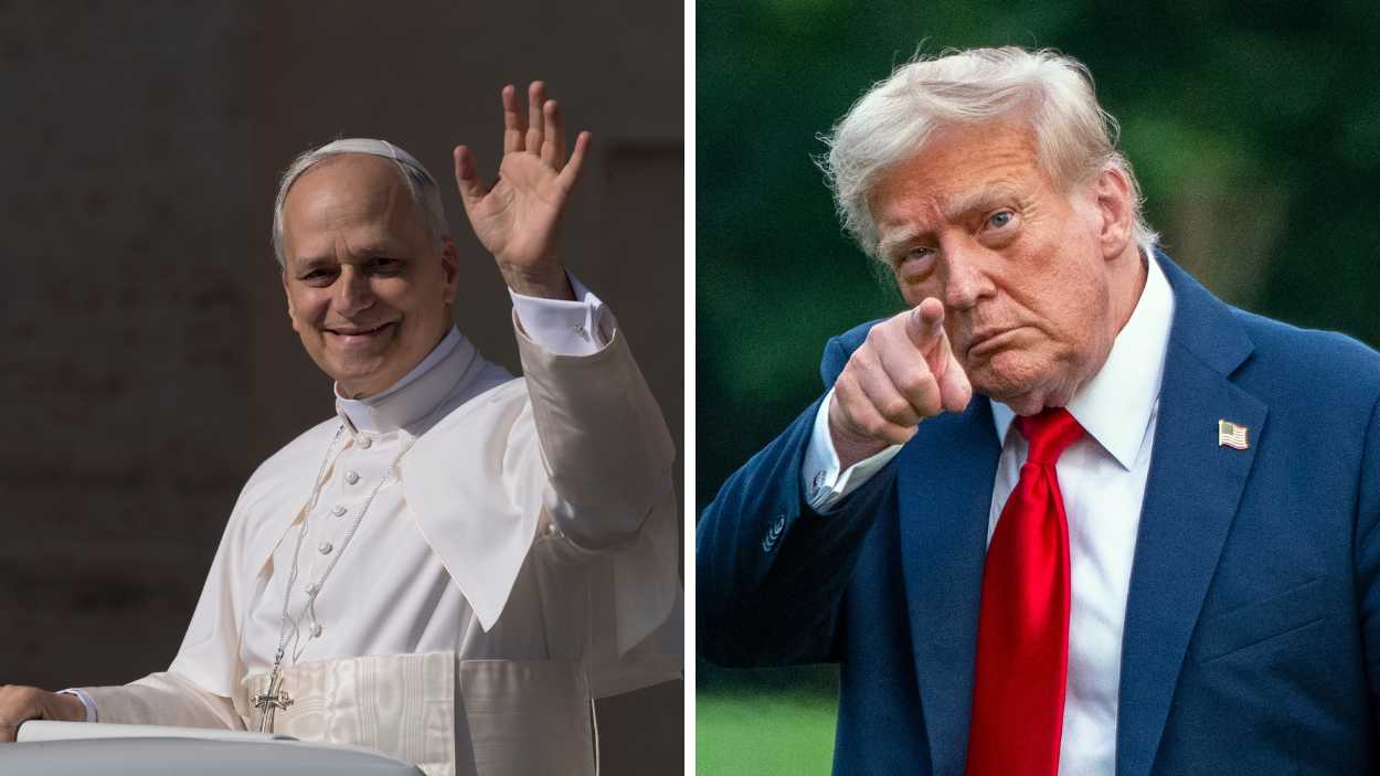 El papa León XIV y el presidente Donald Trump. EP El papa León XIV y el presidente Donald Trump. EP