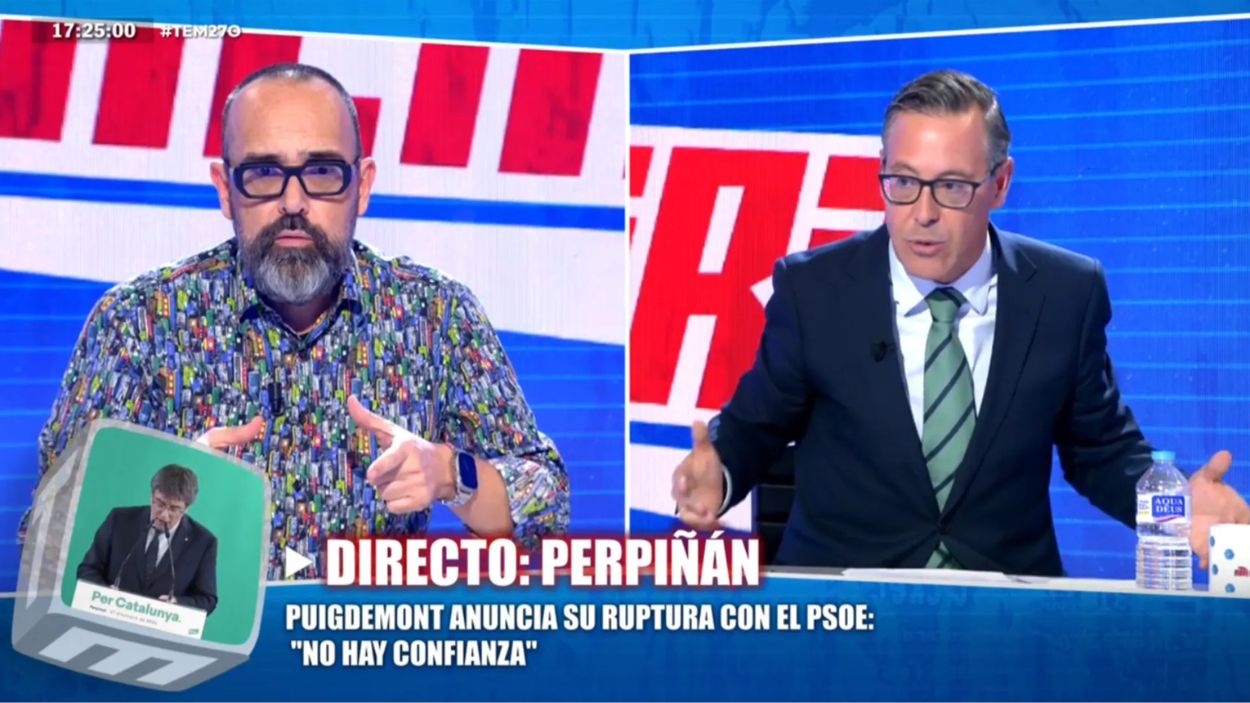 Risto Mejide y Alfonso Serrano en 'Todo es mentira'. Mediaset Risto Mejide y Alfonso Serrano en 'Todo es mentira'. Mediaset
