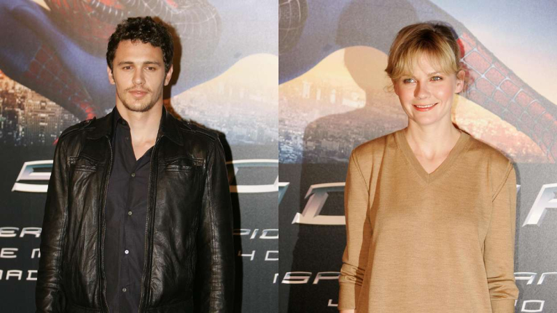James Franco y Kirsten Dunst en el estreno de Spiderman 3 en Madrid. EP