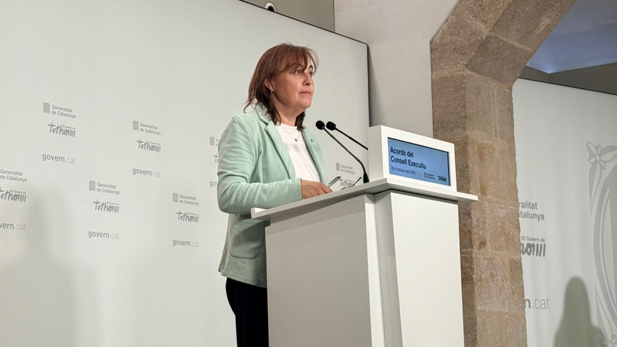 La consellera de Territorio y portavoz del Govern, Sílvia Paneque, en la rueda de prensa posterior a la reunión del Consell Executiu del martes 28 de octubre de 2025. EP  La consellera de Territorio y portavoz del Govern, Sílvia Paneque, en la rueda de prensa posterior a la reunión del Consell Executiu del martes 28 de octubre de 2025. EP