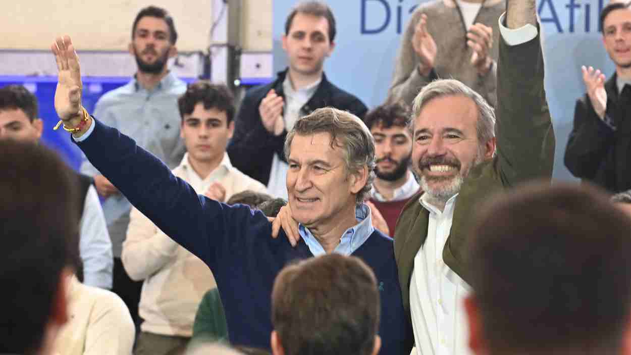 feijóo junto con Azcón. Europa Press feijóo junto con Azcón. Europa Press