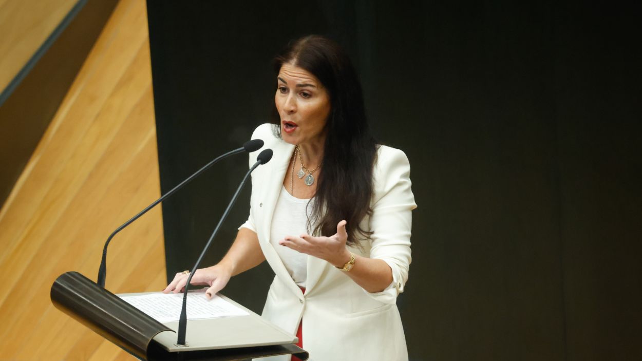 Carla Toscano, de Vox, en el Pleno del Ayuntamiento de Madrid a 27 de octubre de 2025. EP. Carla Toscano, de Vox, en el Pleno del Ayuntamiento de Madrid a 27 de octubre de 2025. EP.