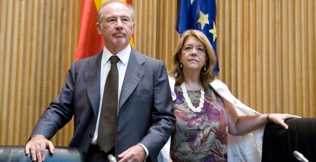 Elvira Rodríguez cuando era diputada del PP, con Rodrigo Rato