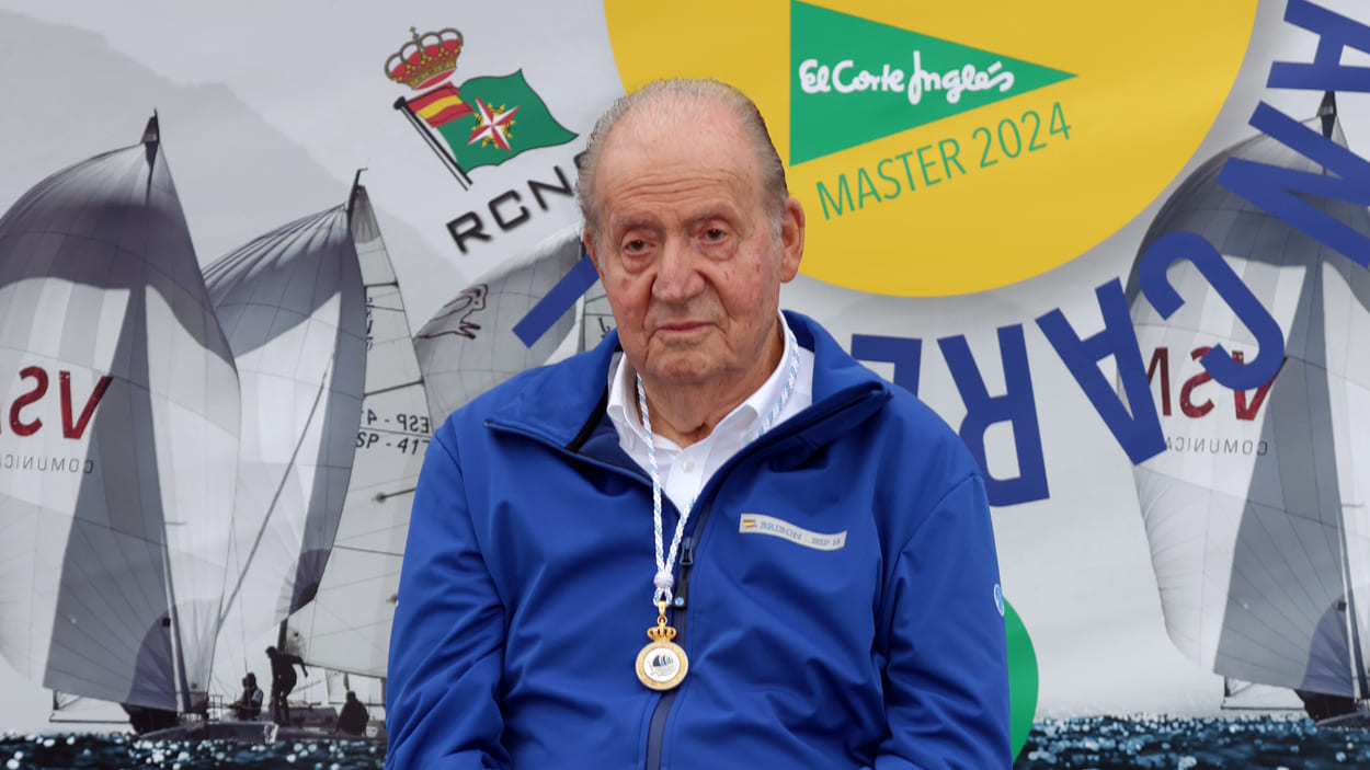 El Rey Emérito, Juan Carlos de Borbón, preside la entrega de trofeos de la Regata Rey Juan Carlos I El Corte Inglés Máster en el club náutico, a 29 de septiembre de 2024, en Sanxenxo. EP. El Rey Emérito, Juan Carlos de Borbón, preside la entrega de trofeos de la Regata Rey Juan Carlos I El Corte Inglés Máster en el club náutico, a 29 de septiembre de 2024, en Sanxenxo. EP.