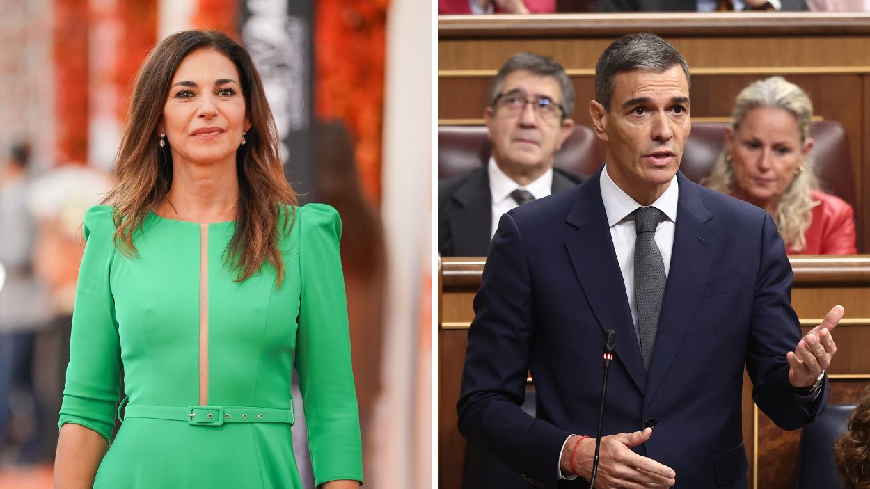 Fotomontaje de Mariló Montero y Pedro Sánchez. Elaboración propia.