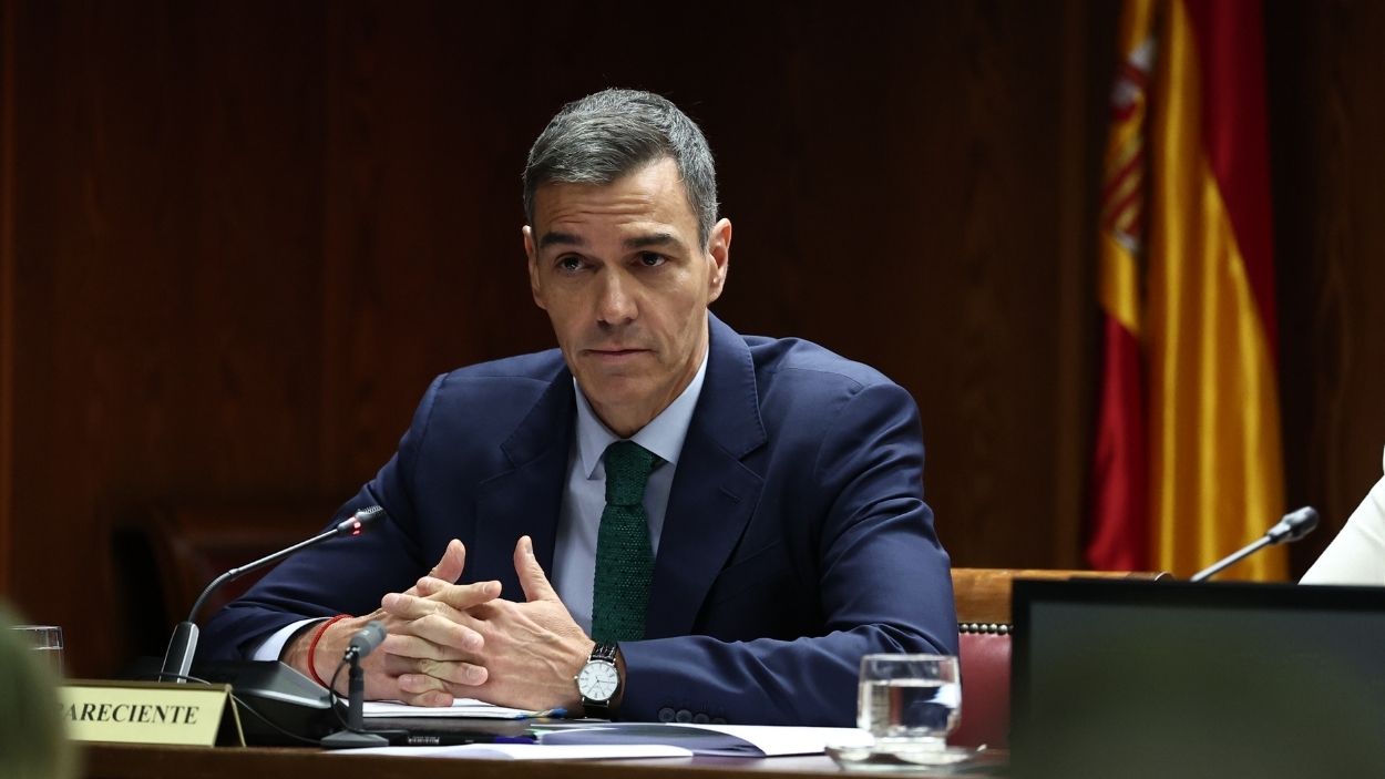 El presidente del Gobierno, Pedro Sánchez, comparece en la Comisión de Investigación sobre el 'caso Koldo', en el Senado. EP.