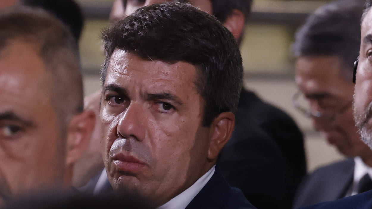 El presidente de la Generalitat Valenciana, Carlos Mazón, en el funeral de Estado por las víctimas de la DANA. EP. El presidente de la Generalitat Valenciana, Carlos Mazón, en el funeral de Estado por las víctimas de la DANA. EP.