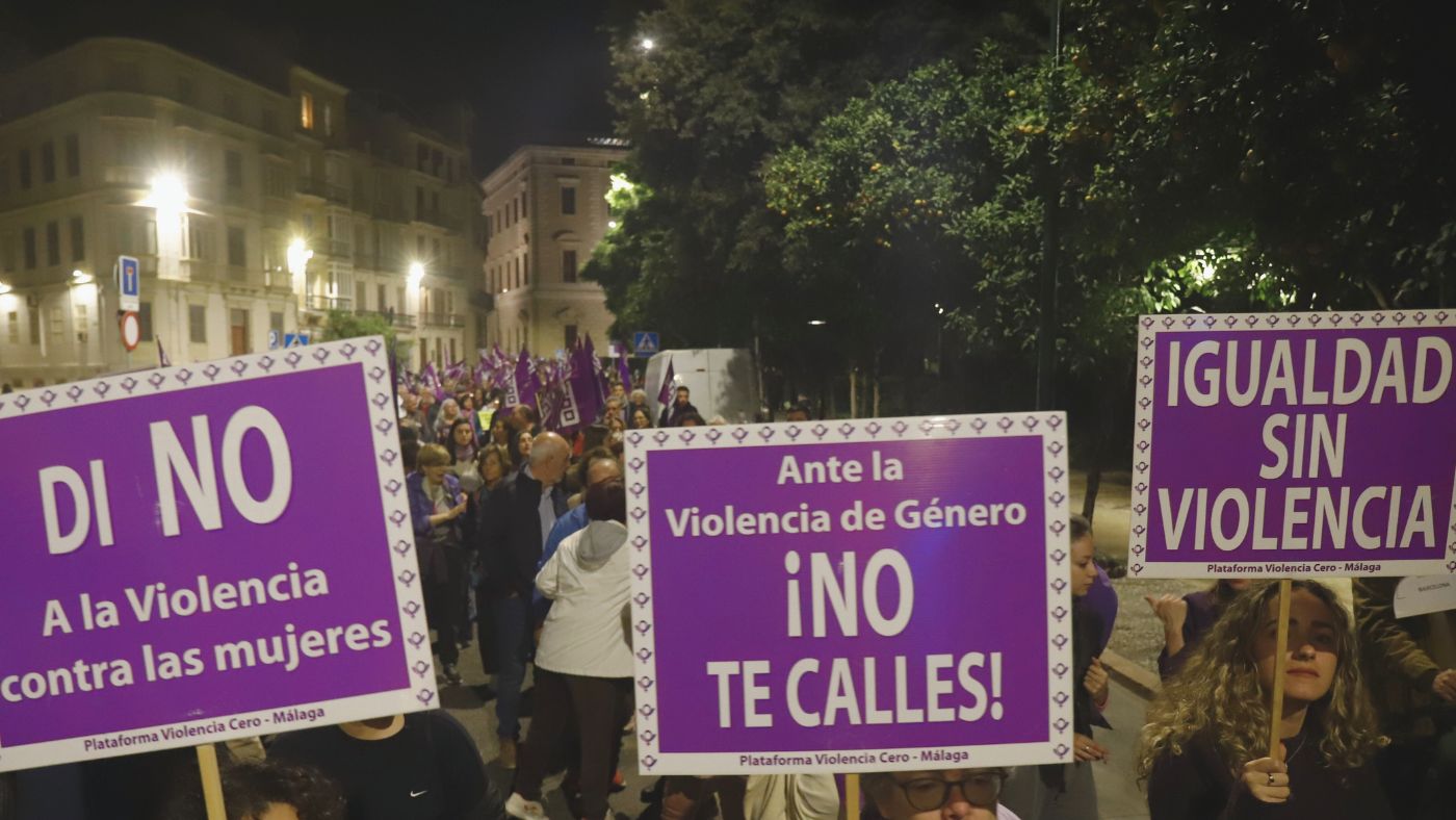 Manifestación feminista en Málaga por el 25N, Día Internacional para la Eliminación de la Violencia contra la Mujer, en 2024. EP. Manifestación feminista en Málaga por el 25N, Día Internacional para la Eliminación de la Violencia contra la Mujer, en 2024. EP.
