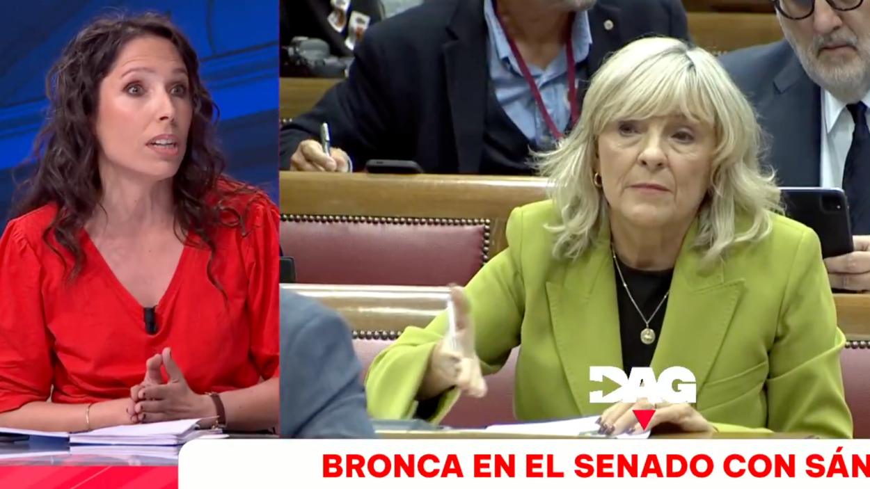 Marta Nebot y la senadora de UPN, María Caballero (RTVE) Marta Nebot y la senadora de UPN, María Caballero (RTVE)