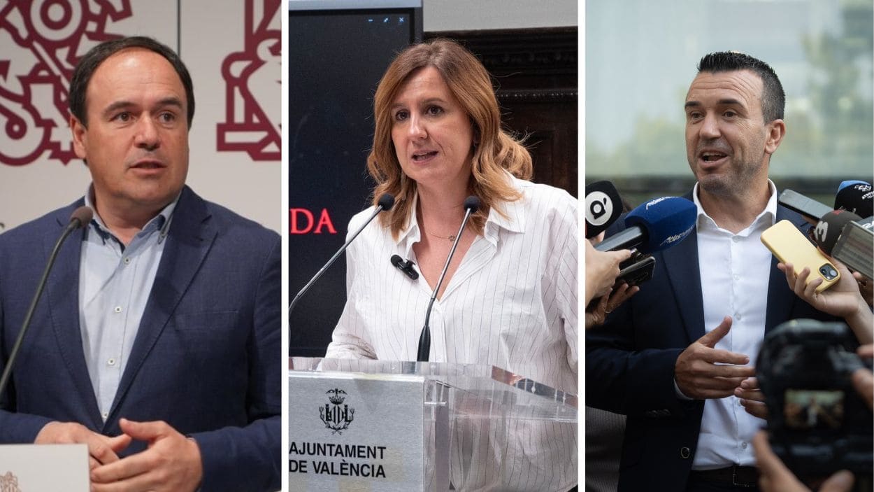 De izquierda a derecha, Juan Francisco Pérez Llorca, María José Catalá y Vicent Mompó.