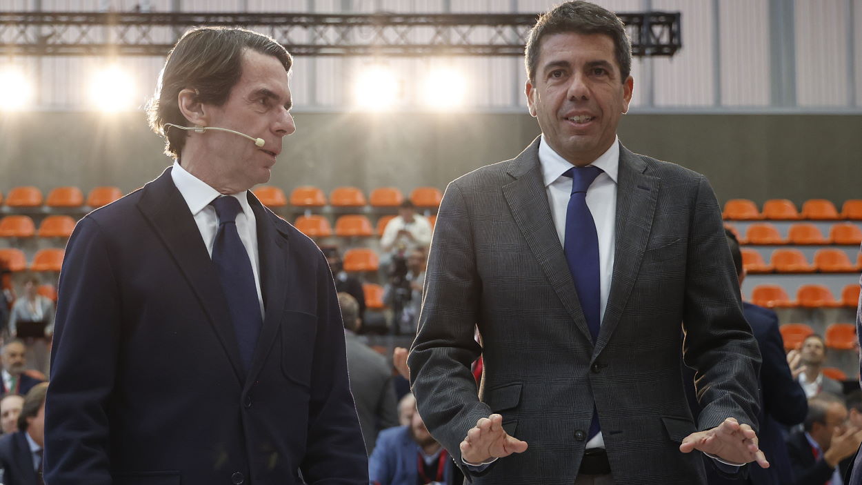 Las dos comidas secretas de Aznar con Mazón. EP.