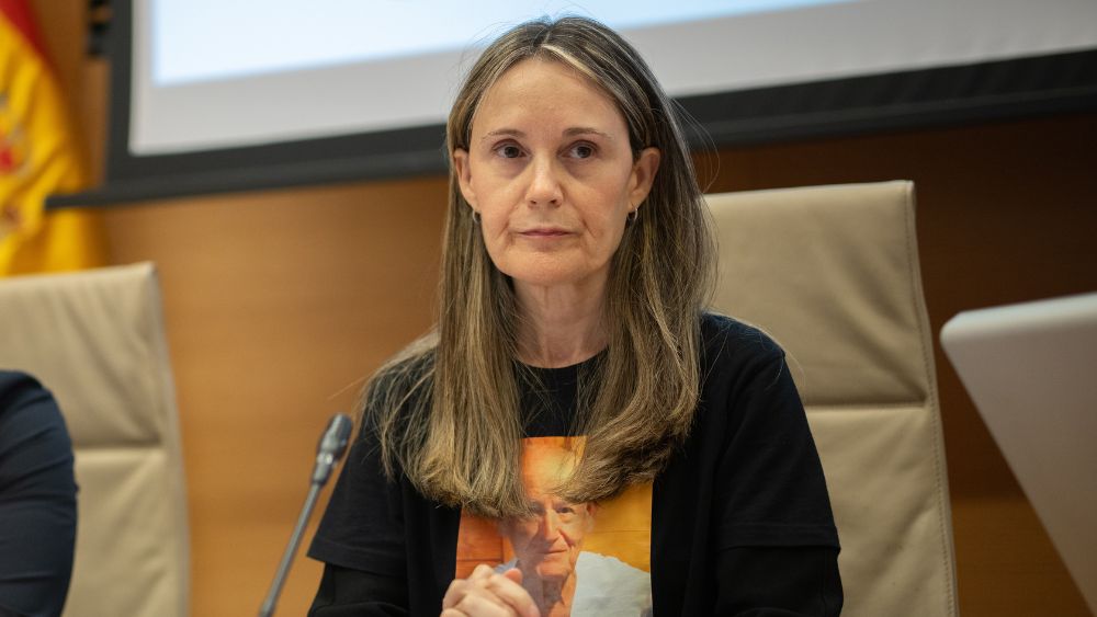 La Presidenta Associació Víctimes Mortals DANA 29 O, Rosa María Álvarez, durante su comparecencia en la comisión de investigación en el Congreso de los Diputados. EP.