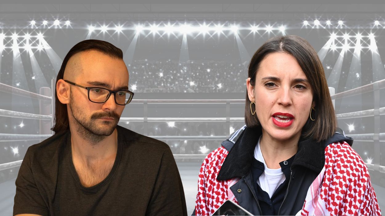 El Xocas e Irene Montero. Fotomontaje.