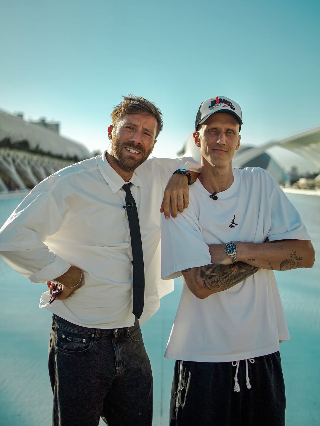 Achille Polonara junto al presentador italiano Nicolò De Devitiis| Fuente: @ilpupazzo33