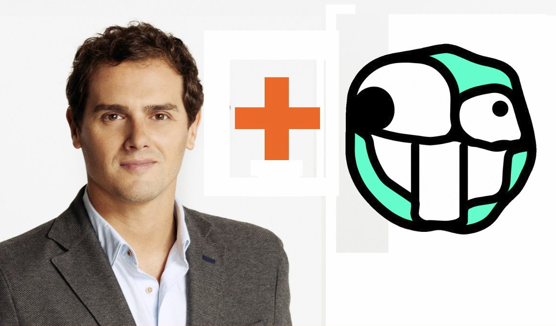 Montaje de la fusión entre Albert Rivera y Forocoches.