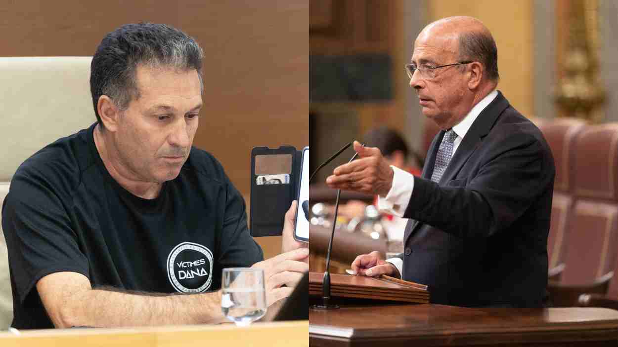 Josep Ignasi Carpio (víctima) y el diputado de Vox, Gil Lázaro 