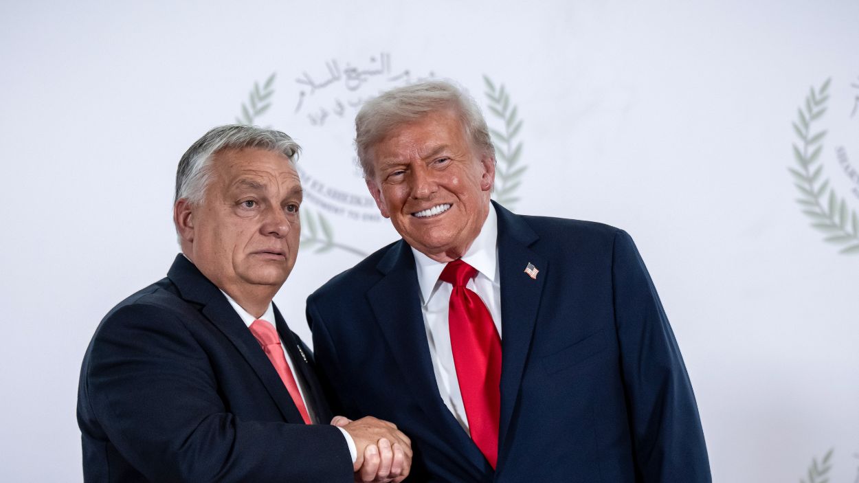 El presidente de Hungría, Víktor Orbán, con el de Estados Unidos, Donald Trump. EP.