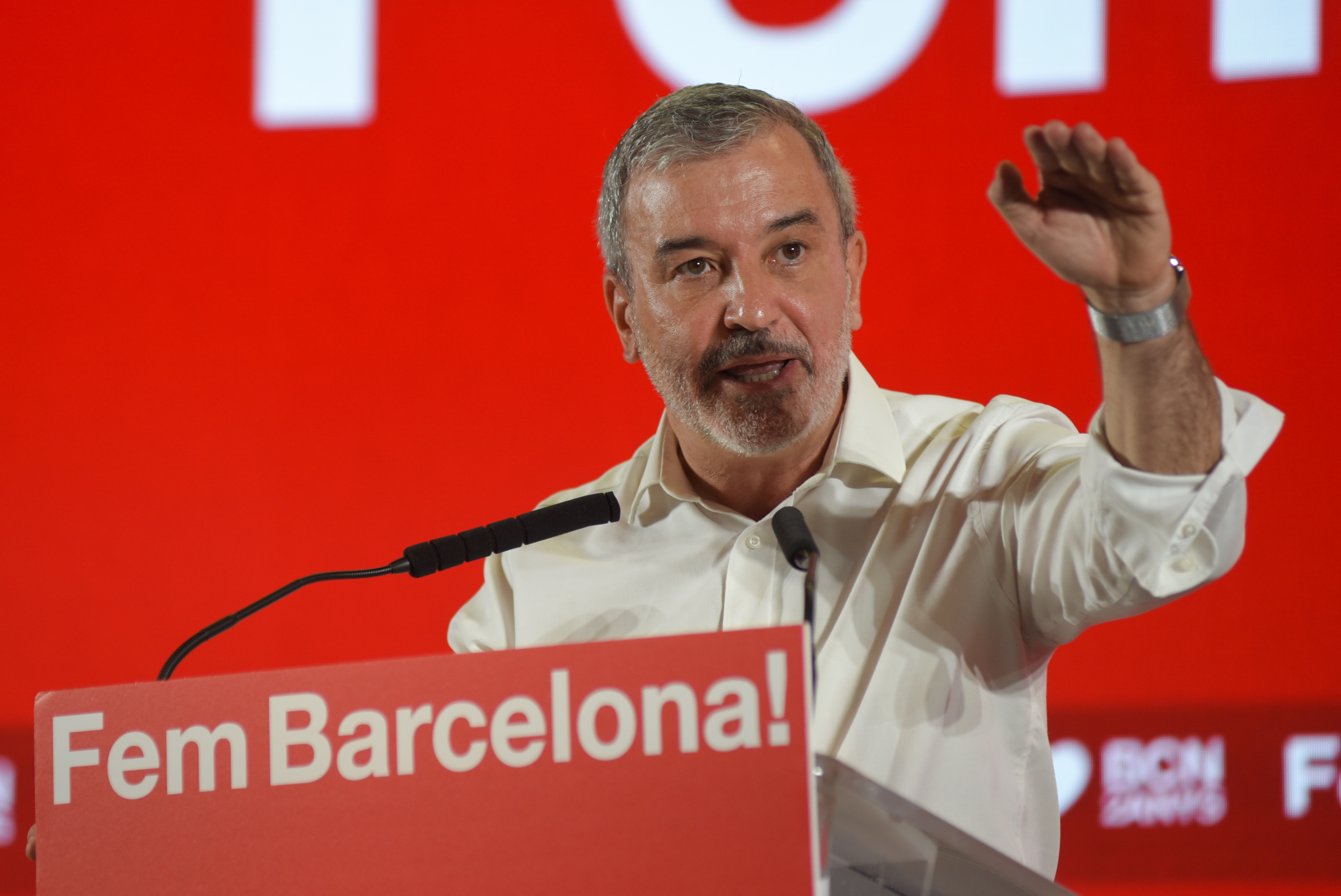 El alcalde de Barcelona, Jaume Collboni, durante el acto del PSC '2 años del alcalde Collboni. Fem Barcelona!'. Alberto Paredes / EP