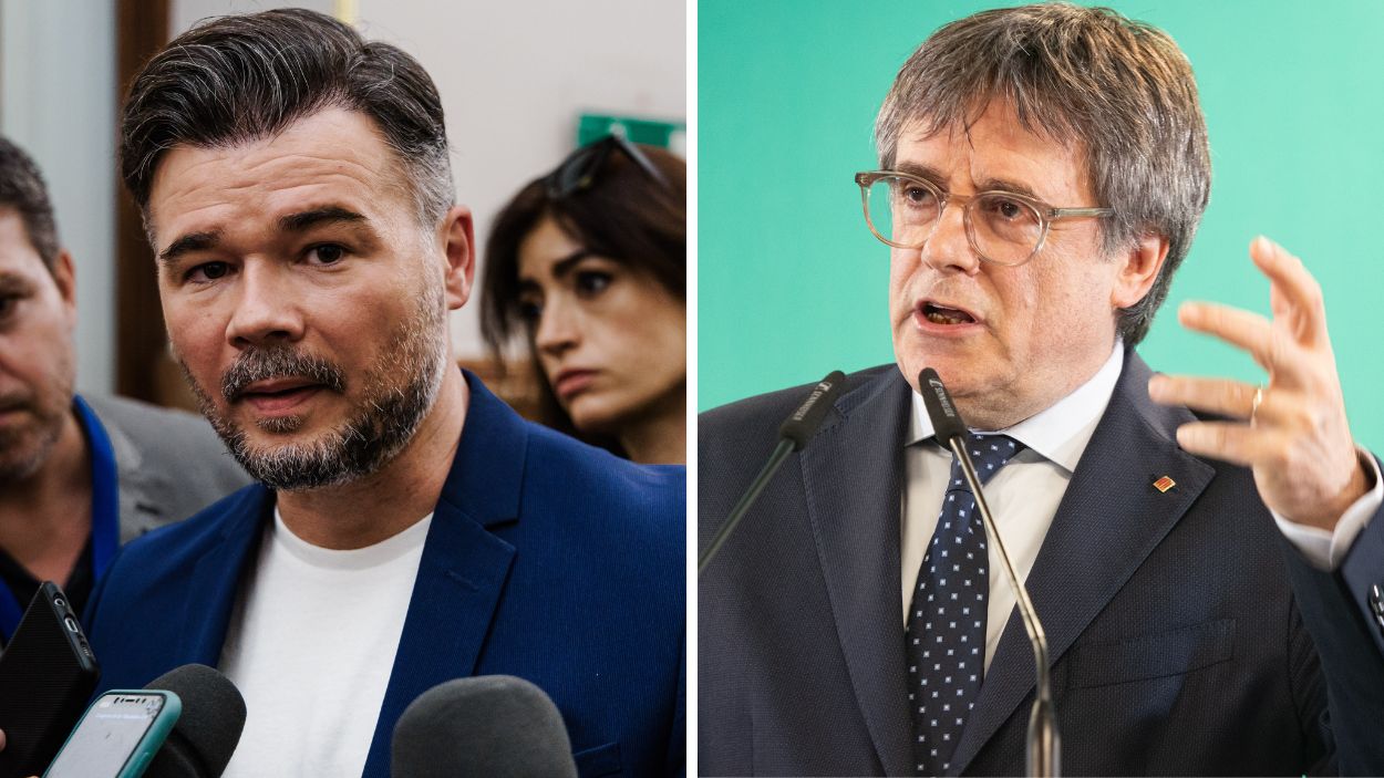  Gabriel Rufián y Carles Puigdemont. EP.