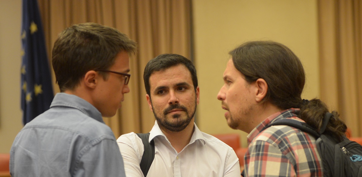 Íñigo Errejón, Pablo Iglesias y Alberto Garzón