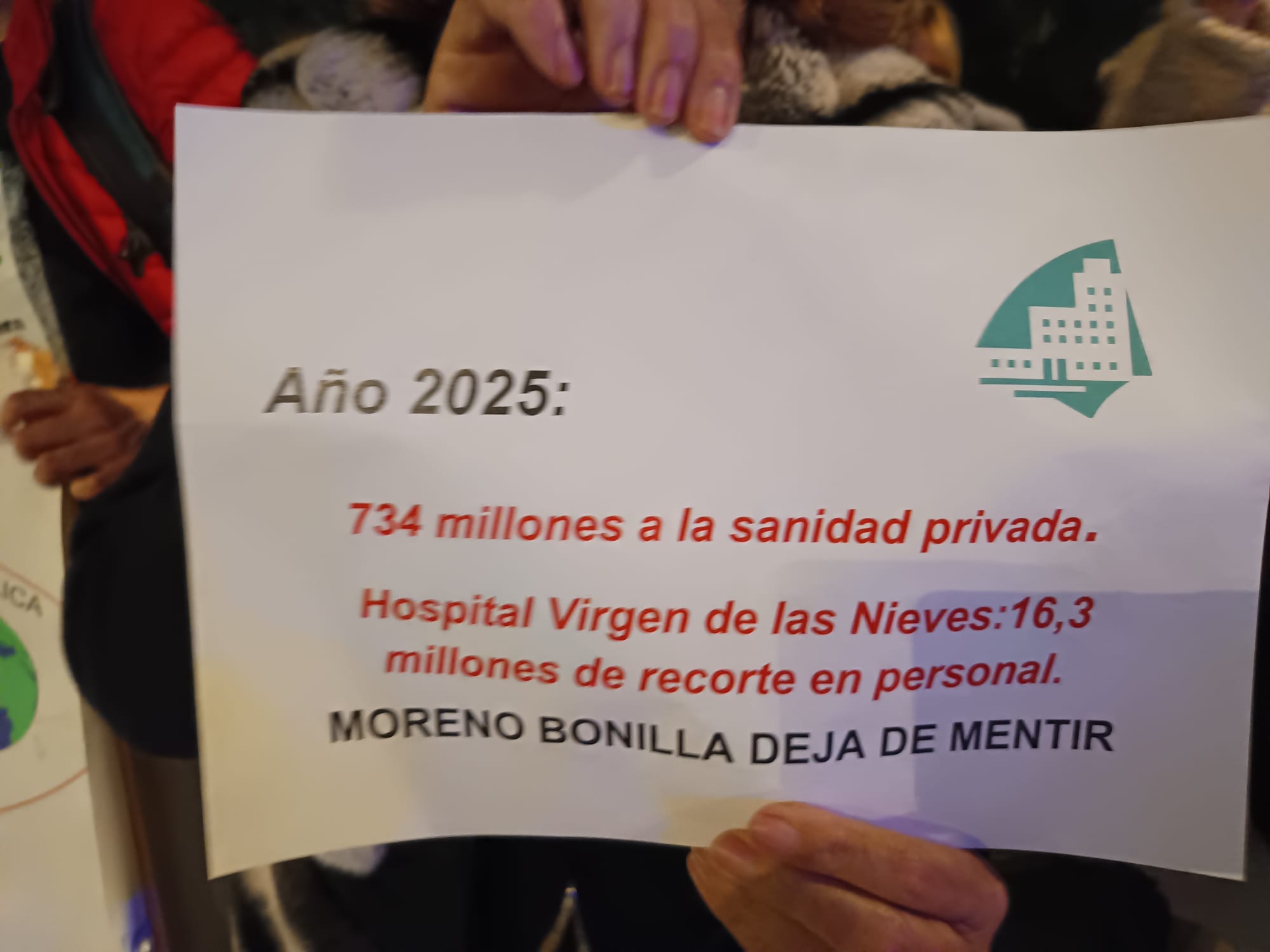 Cartel protesta vía andaluza Moreno Bonilla Cartel protesta vía andaluza Moreno Bonilla