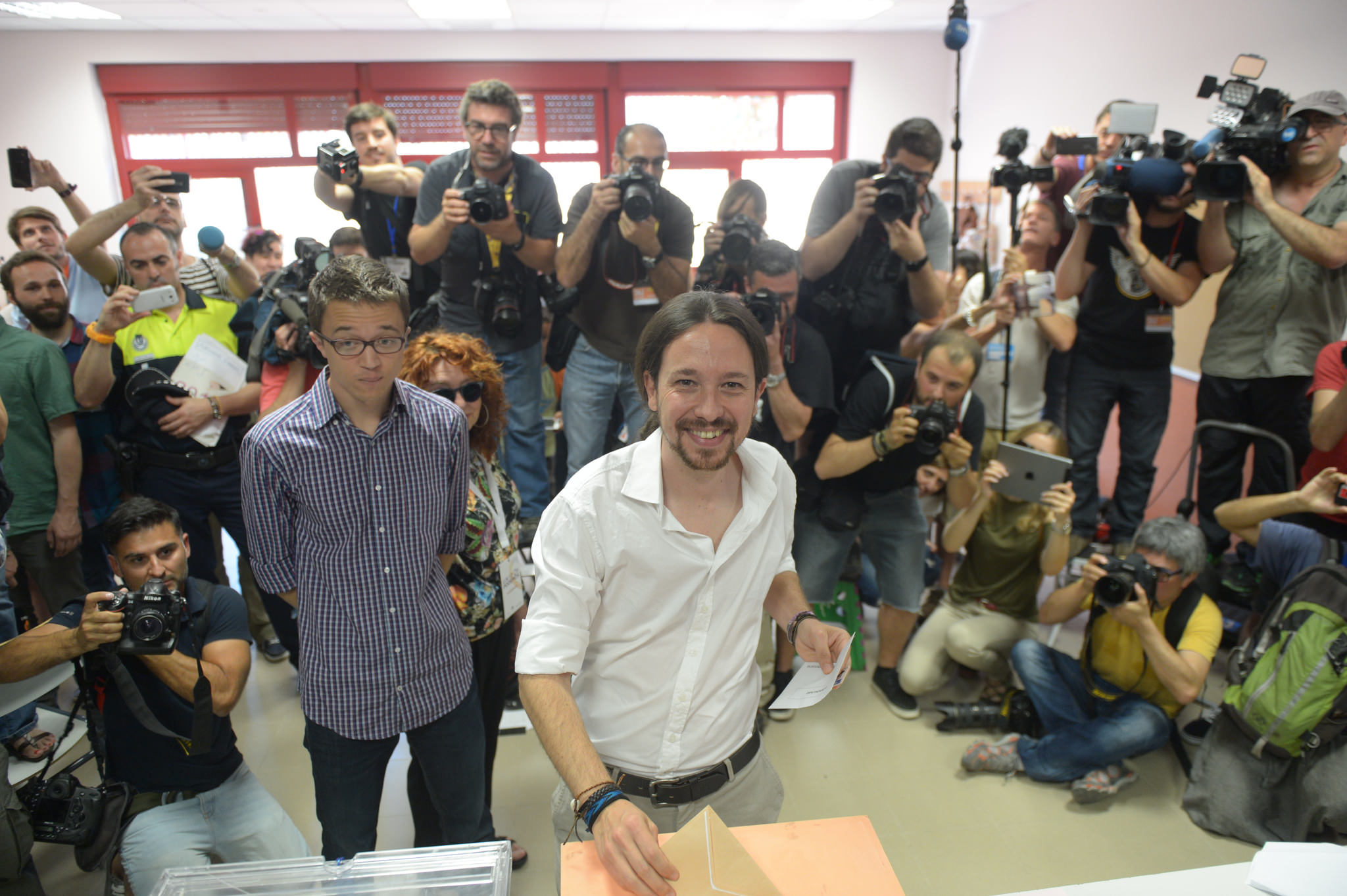 Iñigo Errejón y Pablo Iglesias.