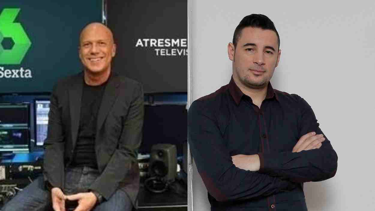 El periodista, Alfonso Arús, y el cantante Andy Morales. 