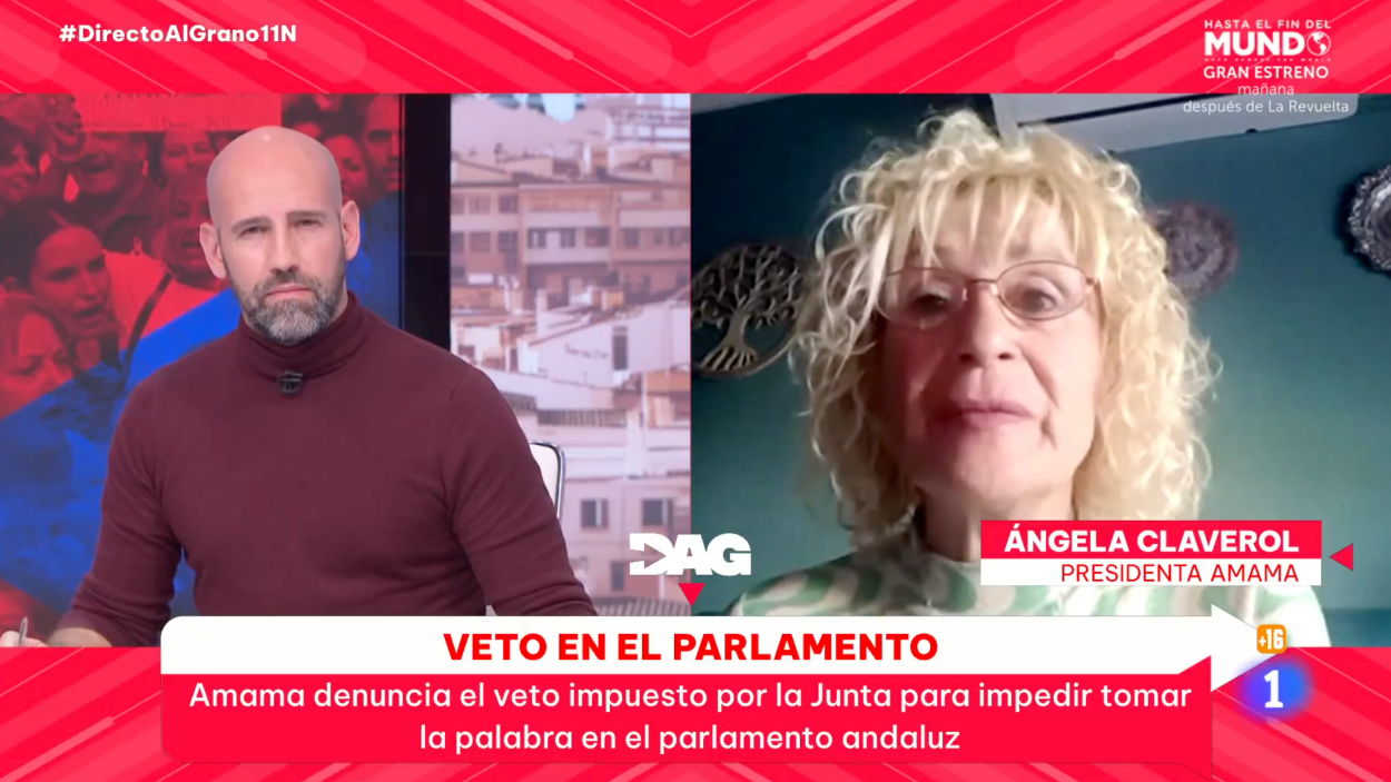 Gonzalo Miró y Ángela Claverol en 'Directo al Grano' (TVE)