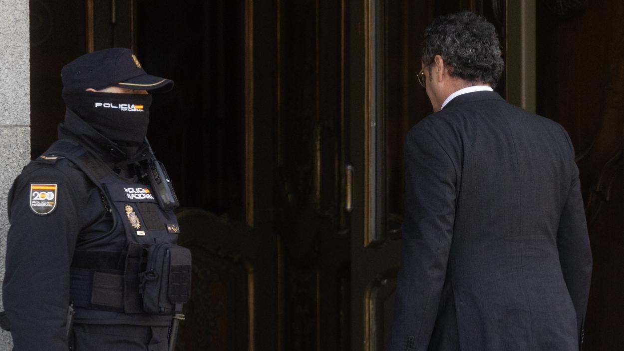 El fiscal General del Estado, Álvaro García Ortiz, durante la primera jornada del juicio. EP.