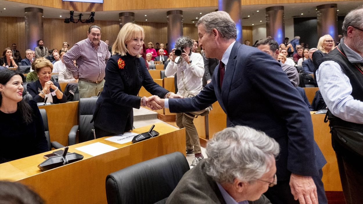 Feijóo interviene en las jornadas 'Constitución y reconstitución' organizadas por el PP en el Congreso. EP