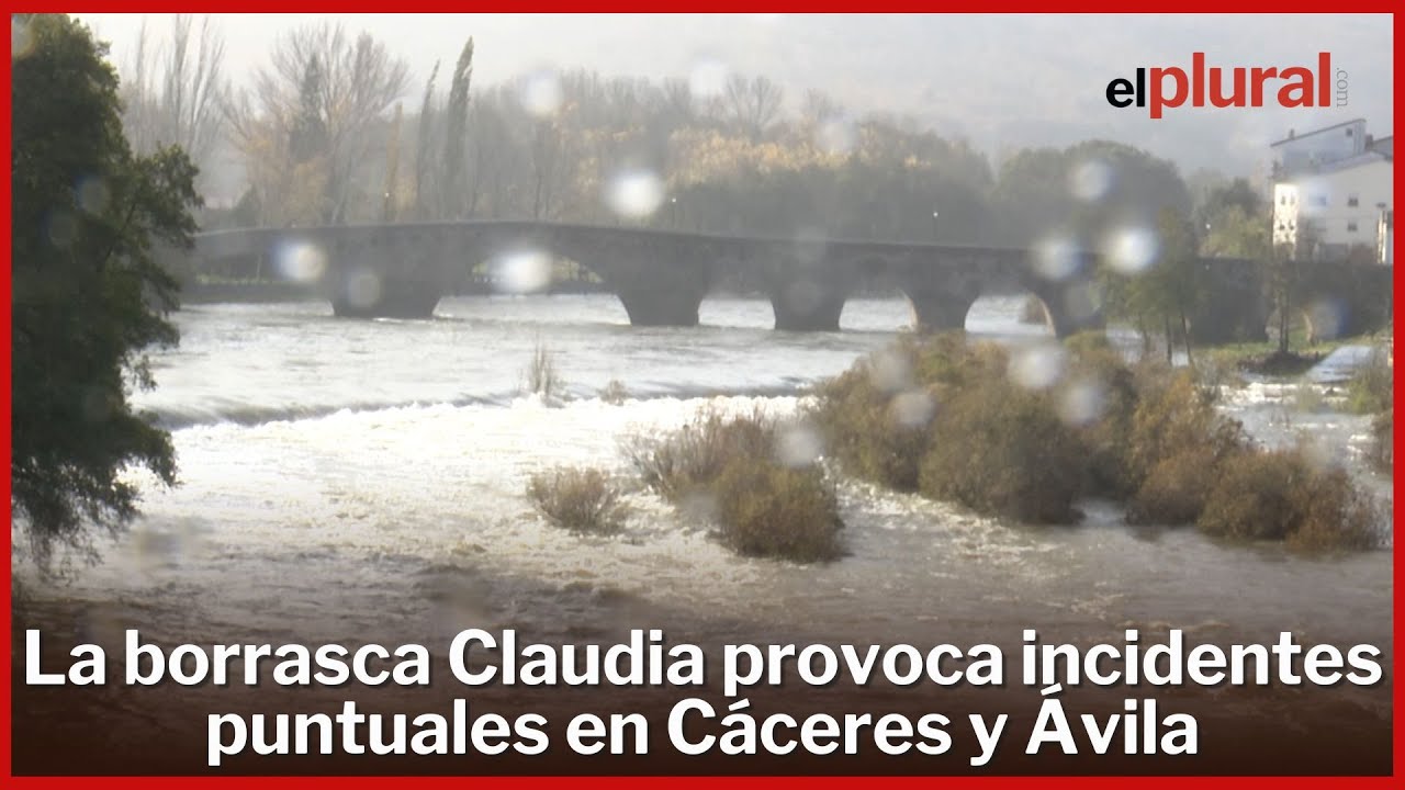La borrasca Claudia deja incidentes puntuales en Cáceres y Ávila