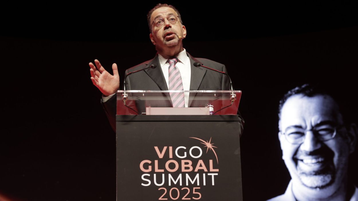 El Noblel de Economía 2024, Daran Acemoglu durante su participación en la Vigo Global Summit 2025 (Foto: Vigo Global Summit 2025)