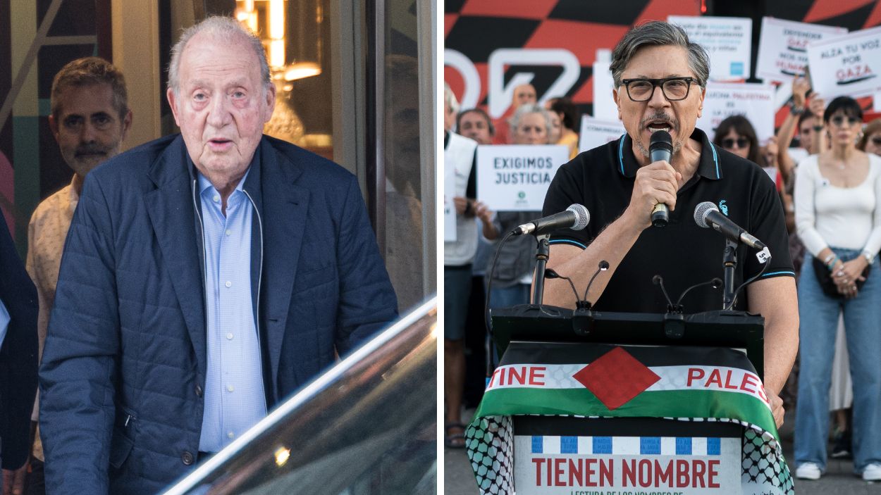 El Rey emérito Juan Carlos I y Carlos Bardem. EP.