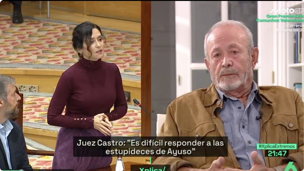 Isabel Díaz Ayuso y el juez Castro. laSexta.