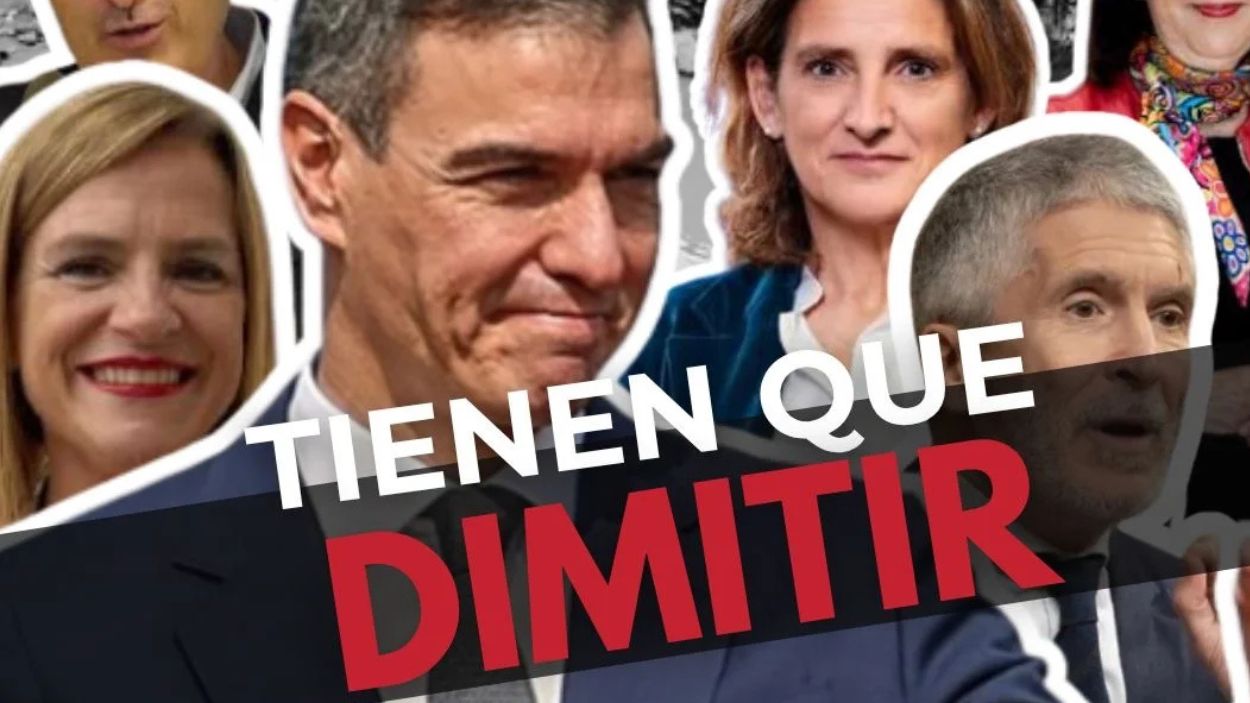 Cartel de la manifestación contra Sánchez en Paiporta. La Voz de Paiporta.