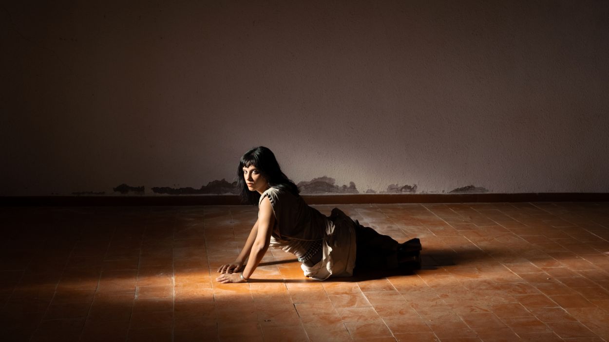 Cristina Len en el shooting promocional de 'Me Casó Mi Madre'